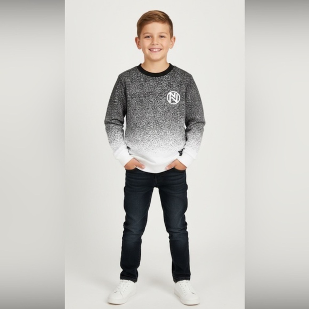 H&M Boys Black and White New York Sweatshirt
